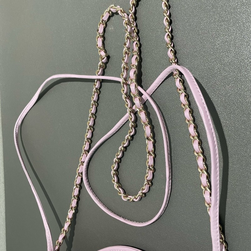 Chanel/香奈兒 24S 香芋紫 牛皮 31bag mini 晶片款 肩背包 手提包-26
