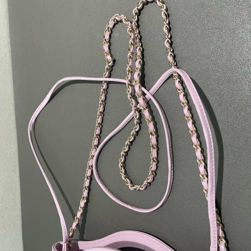 Chanel/香奈兒 24S 香芋紫 牛皮 31bag mini 晶片款 肩背包 手提包-27