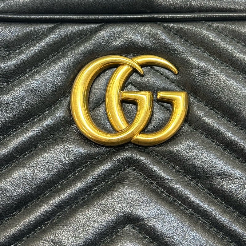 GUCCI 黑牛marmont 相機包-9