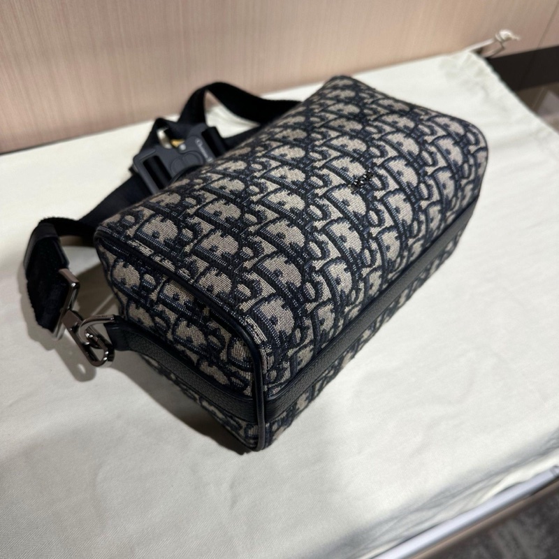DIOR迪奧Lingot 22馬鞍翻蓋老花刺繡手提單肩斜挎包-2