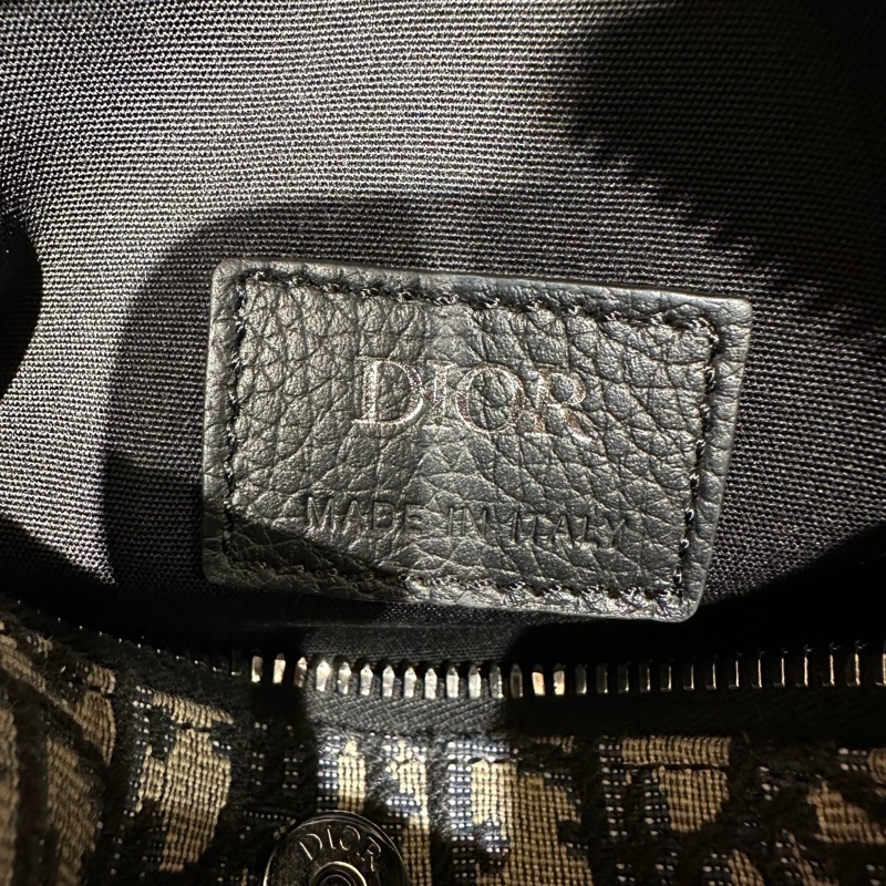 DIOR迪奧Lingot 22馬鞍翻蓋老花刺繡手提單肩斜挎包-6