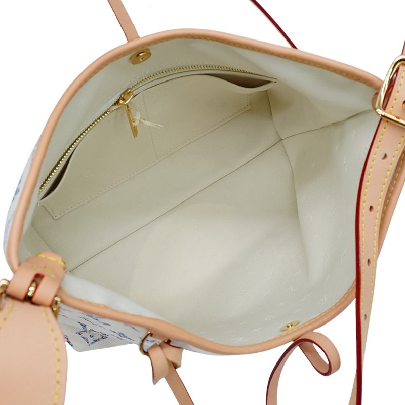 Louis Vuitton 展示品 Carryall PM 提花布面斜背包(M24707-白)-5