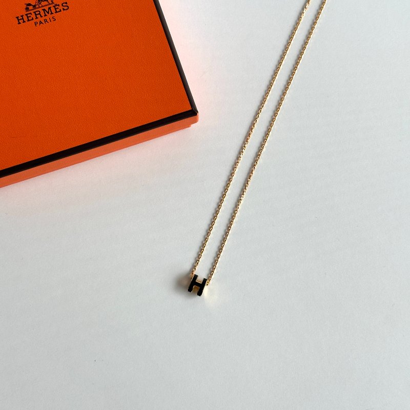 全新經典款🫰🏻 Hermès 愛馬仕 mini pop H 黑金項鍊-1