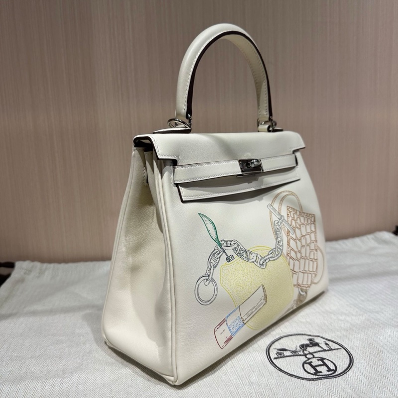 Hermes愛馬仕nata忌廉白in and out Kelly25-16