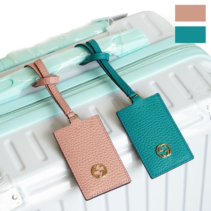 Gucci 牛皮雙G行李吊牌(381774-多色)-0