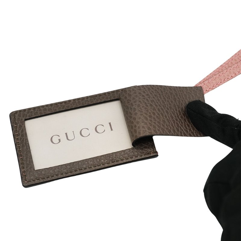 Gucci 牛皮雙G行李吊牌(381774-多色)-6