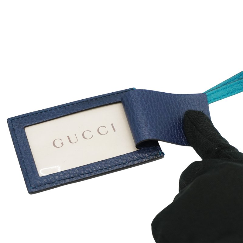 Gucci 牛皮雙G行李吊牌(381774-多色)-8