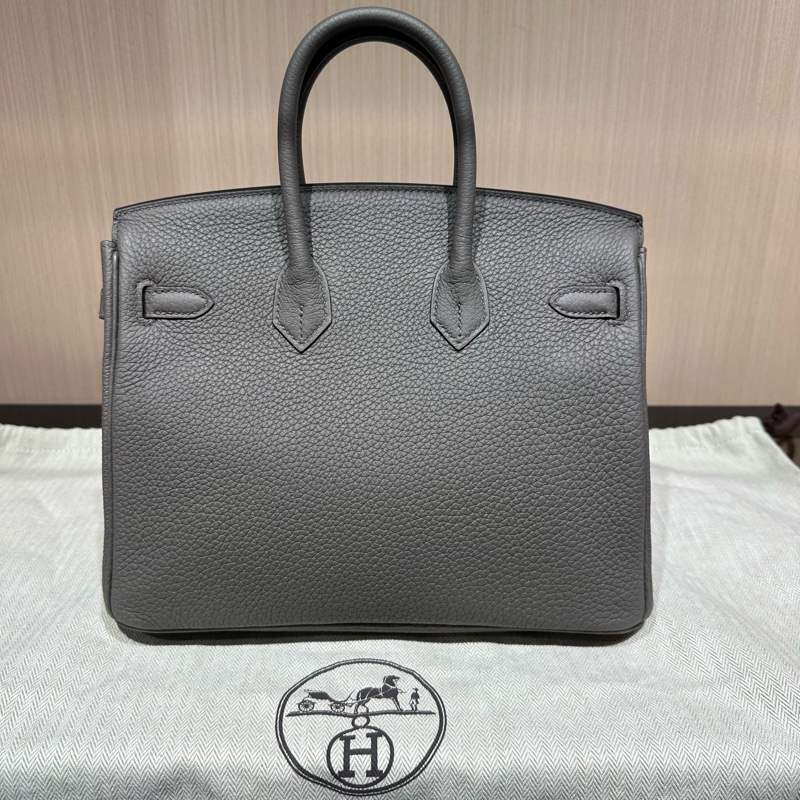 Hermes愛馬仕birkin25錫器灰金扣-3