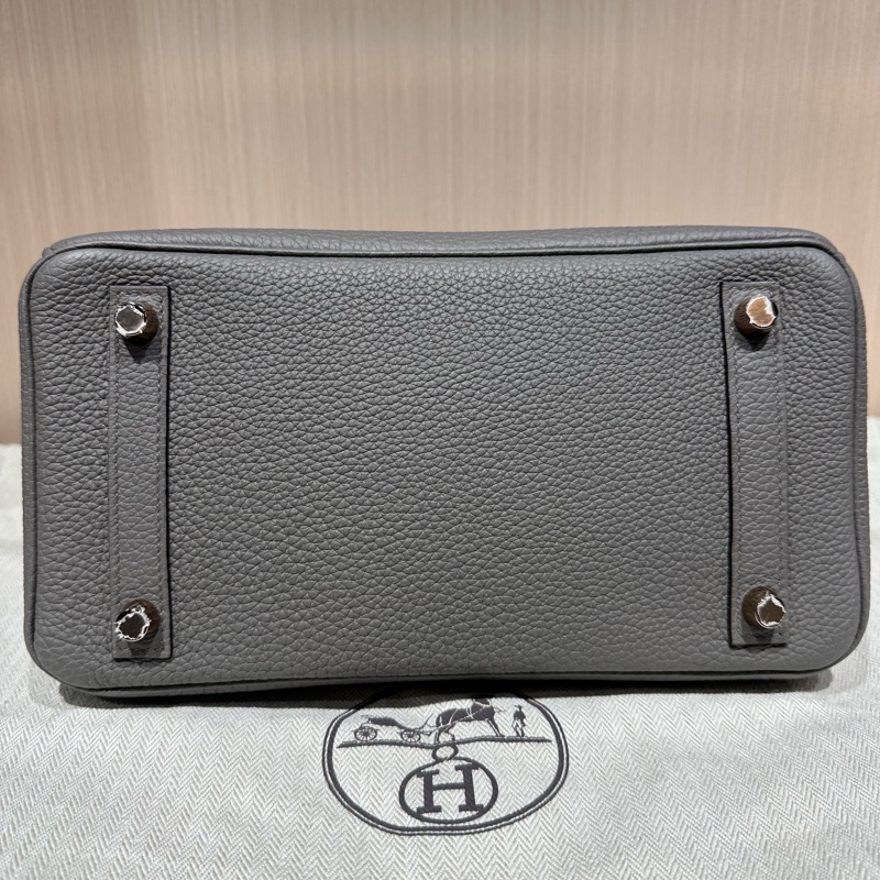 Hermes愛馬仕birkin25錫器灰金扣-11