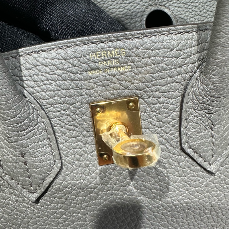 Hermes愛馬仕birkin25錫器灰金扣-13