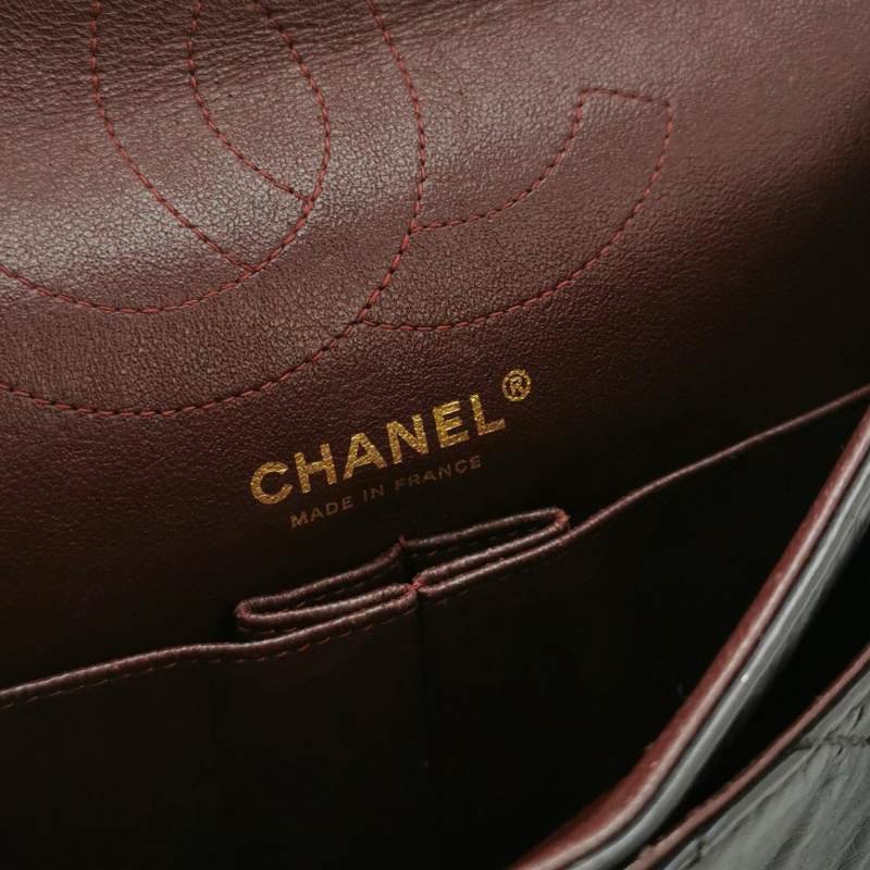 Chanel 2.55 Flag Bag 經典款 中號 油蠟皮 菱格 絎縫 長方形旋扣 單肩包-7