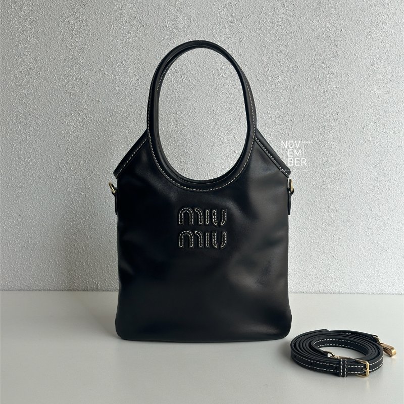 閒置全新💖 千金風 Miu Miu ivy mini 黑 斜背包 手提包-0