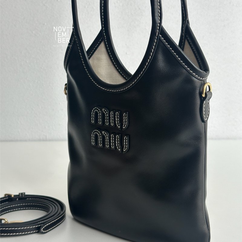 閒置全新💖 千金風 Miu Miu ivy mini 黑 斜背包 手提包-4