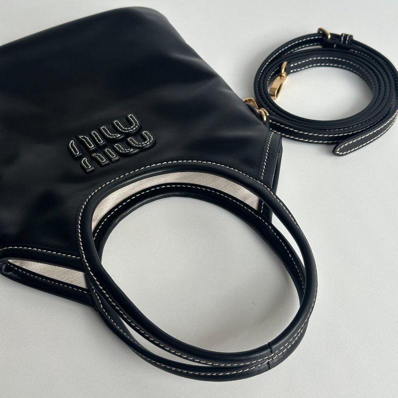 閒置全新💖 千金風 Miu Miu ivy mini 黑 斜背包 手提包-17