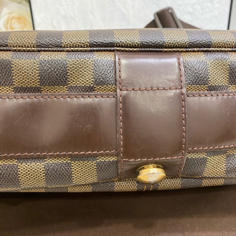 LV 路易威登棕色棋盘格郵差包 斜背包肩背包-14