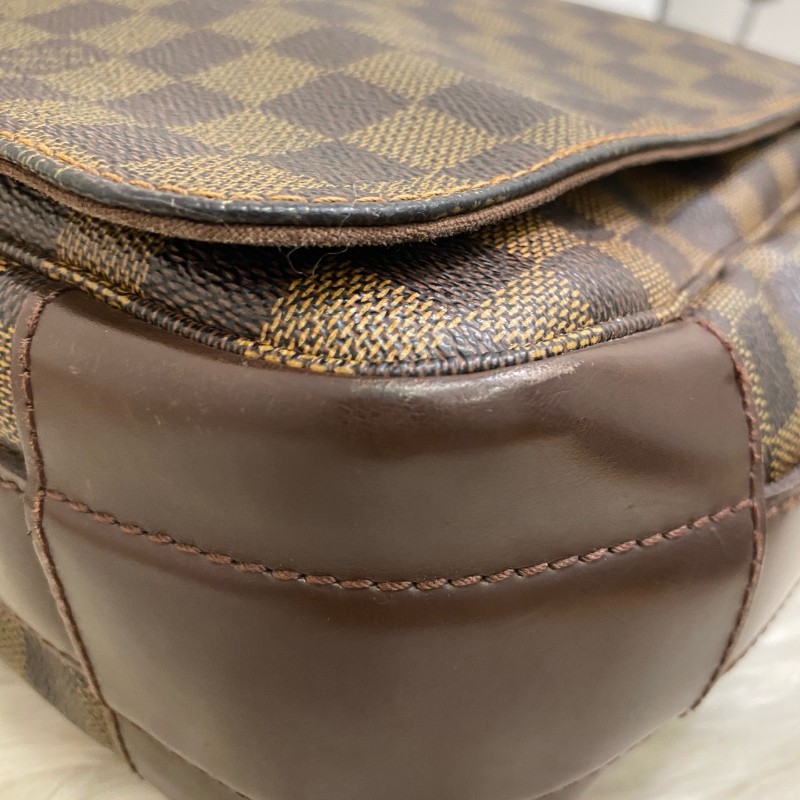 LV 路易威登棕色棋盘格郵差包 斜背包肩背包-17