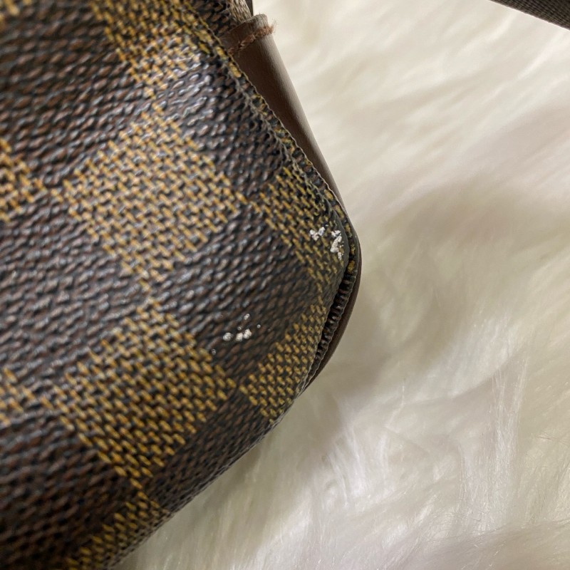 LV 路易威登棕色棋盘格郵差包 斜背包肩背包-21