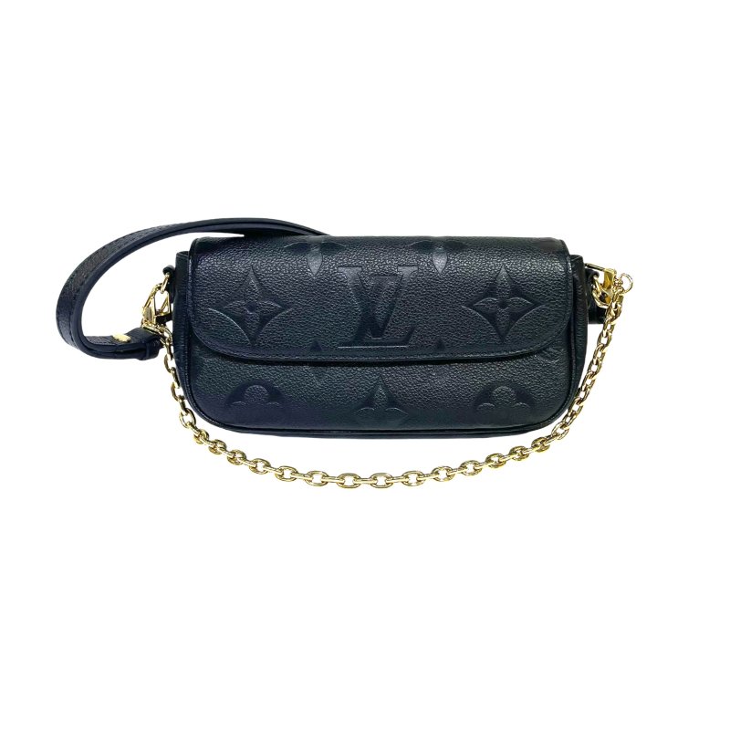 【美收精品】LOUIS VUITTON 黑色壓印單肩包 3-986【隔月月中將轉賣至 上架期限30天】-0