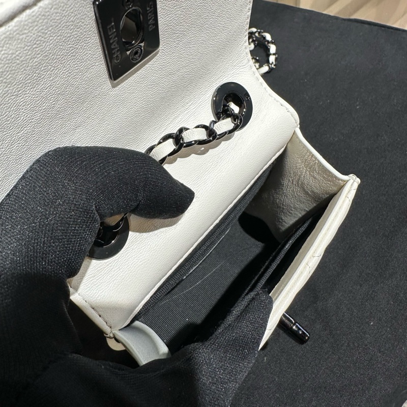 CHANEL香奈兒Trendy cc時尚菱格紋皮穿鏈鏈條包mini-5
