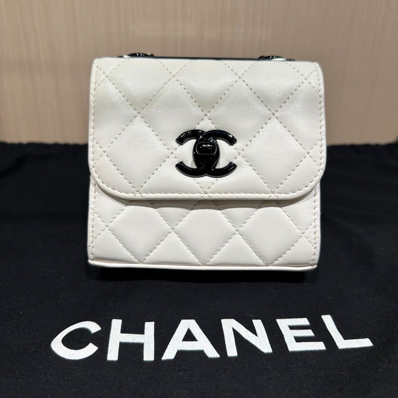 CHANEL香奈兒Trendy cc時尚菱格紋皮穿鏈鏈條包mini-9