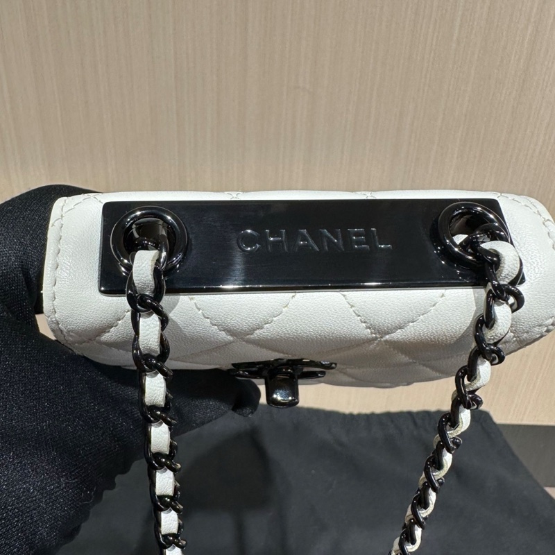 CHANEL香奈兒Trendy cc時尚菱格紋皮穿鏈鏈條包mini-14