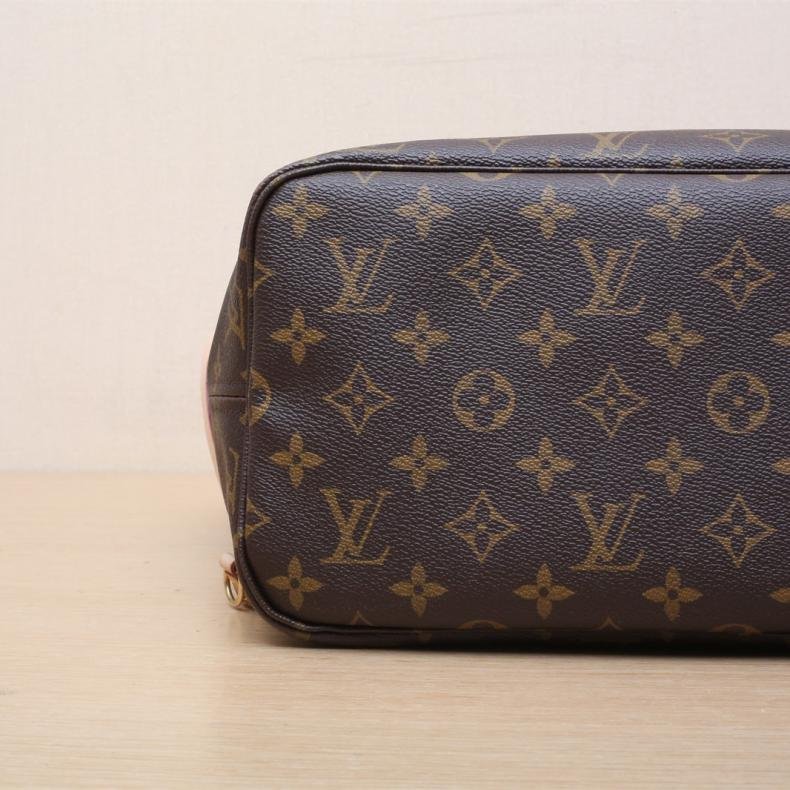 Neverfull 中號 31 配子袋 紅色內里 老花 PVC 金扣 晶元-2