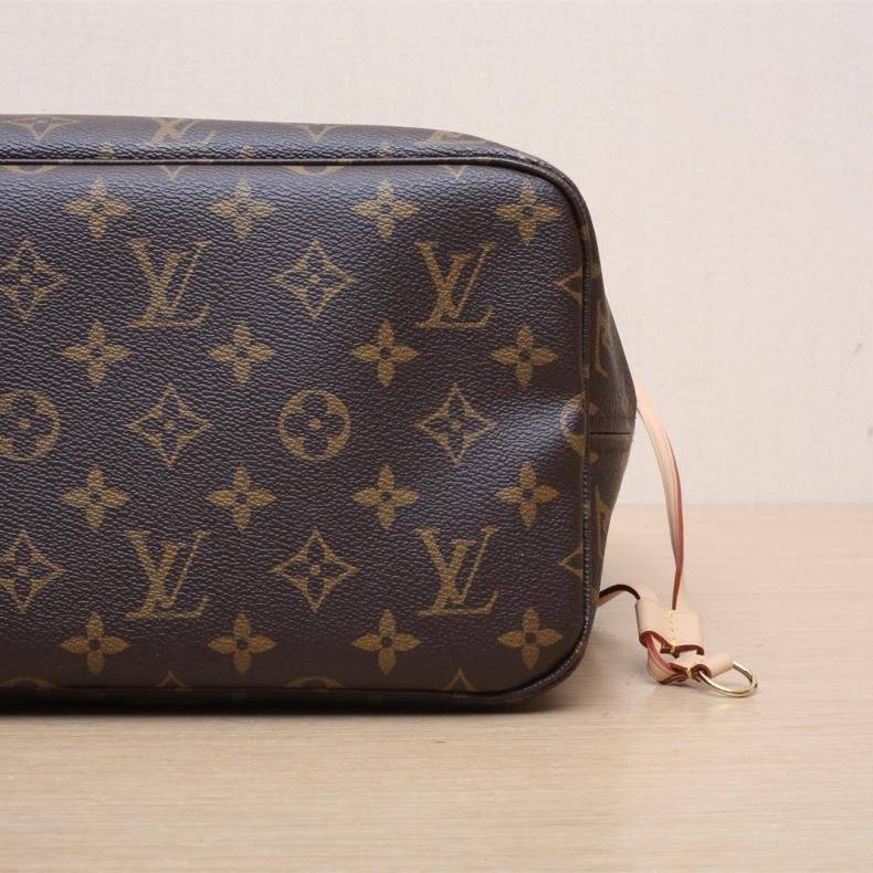 Neverfull 中號 31 配子袋 紅色內里 老花 PVC 金扣 晶元-3