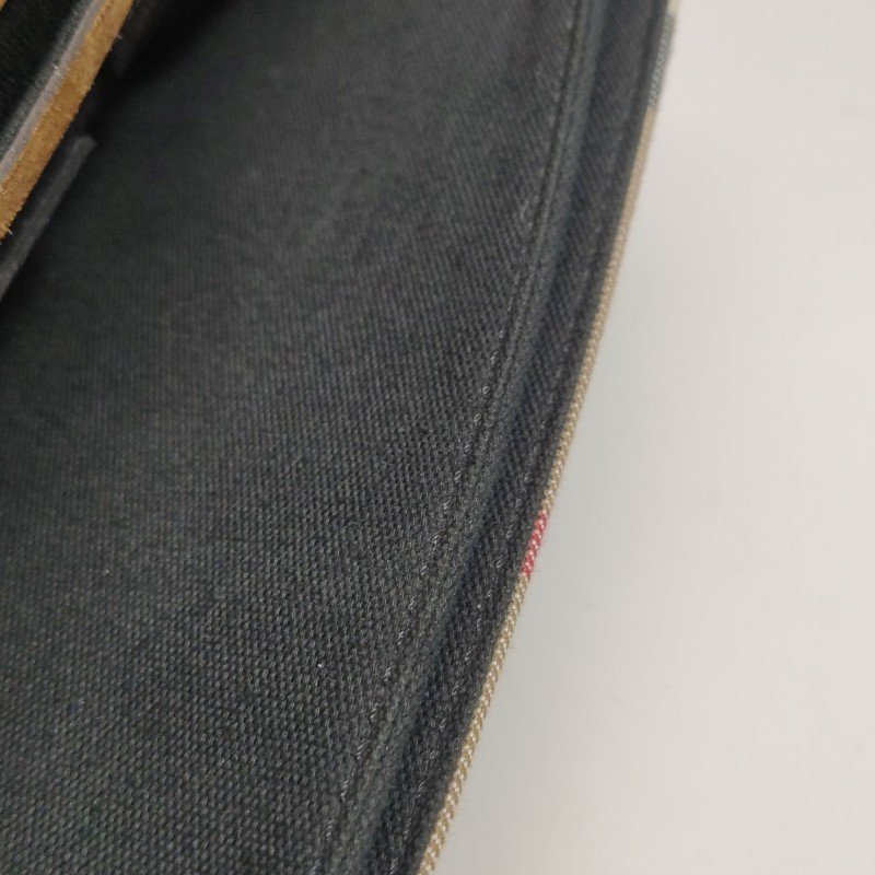 Burberry Macken 牛皮 帆布 拼色 格紋 金屬扣 斜背包 單肩包-8