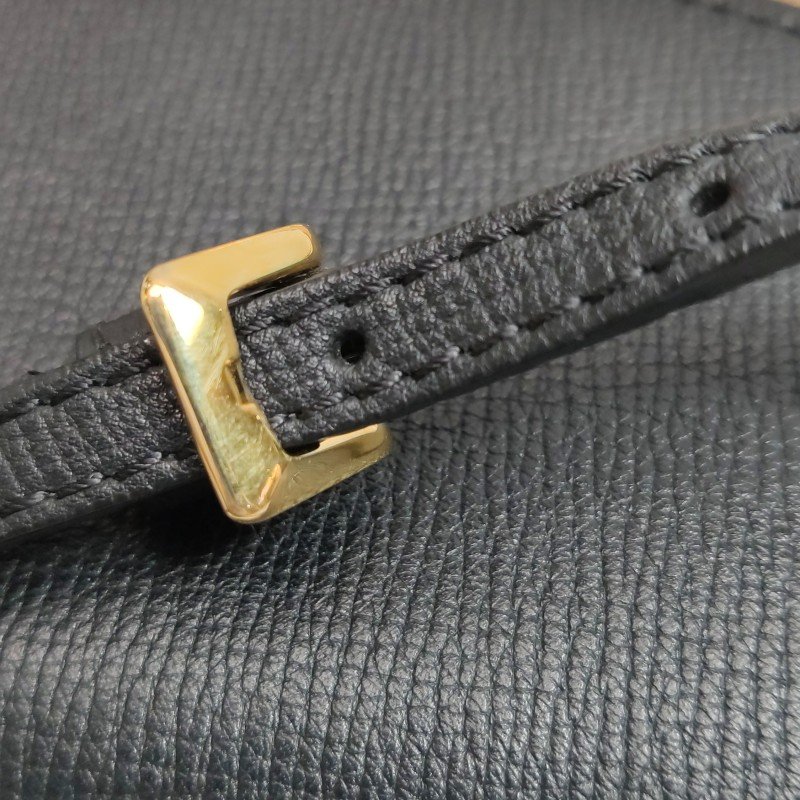 Burberry Macken 牛皮 帆布 拼色 格紋 金屬扣 斜背包 單肩包-11