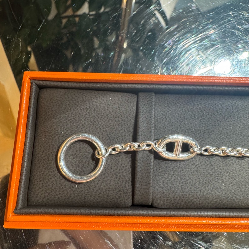 Hermes豬鼻子925銀手鏈-1