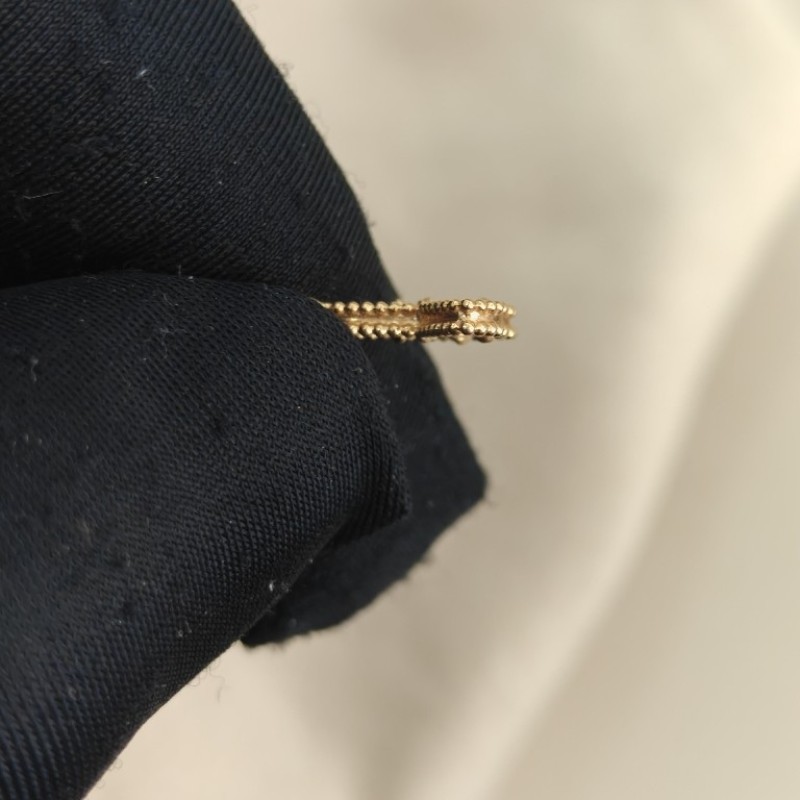 VCA/梵克雅寶 18k黃金色白貝母小號蝴蝶項鍊-17