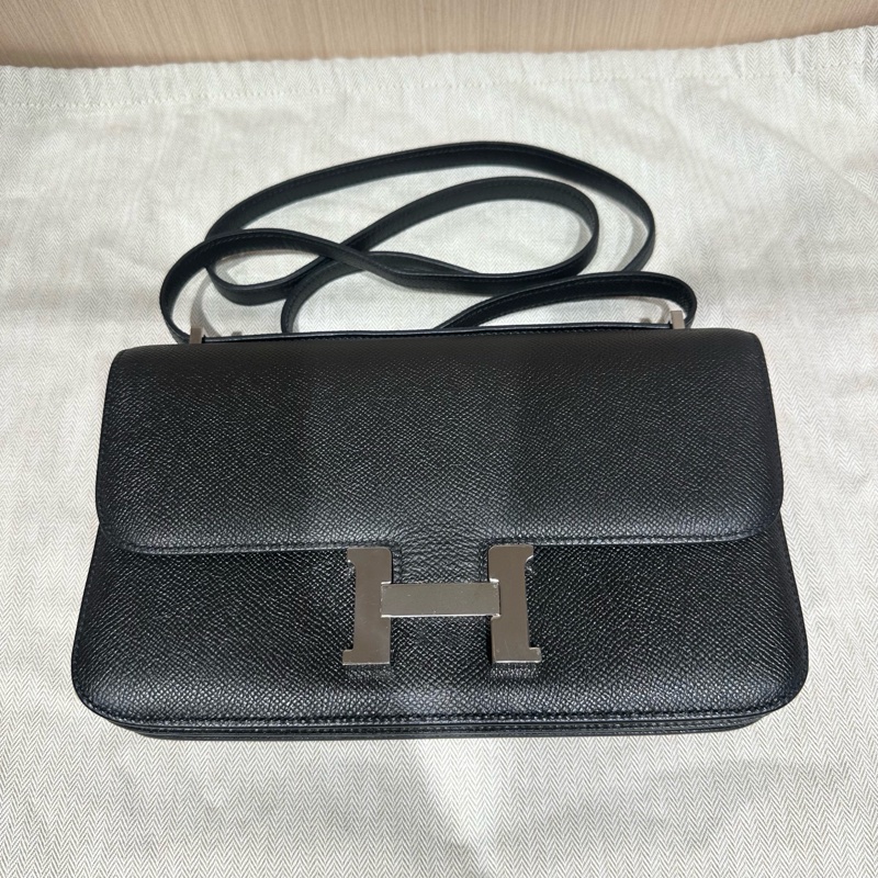HERMES愛馬仕康康Constance elan24黑色-14