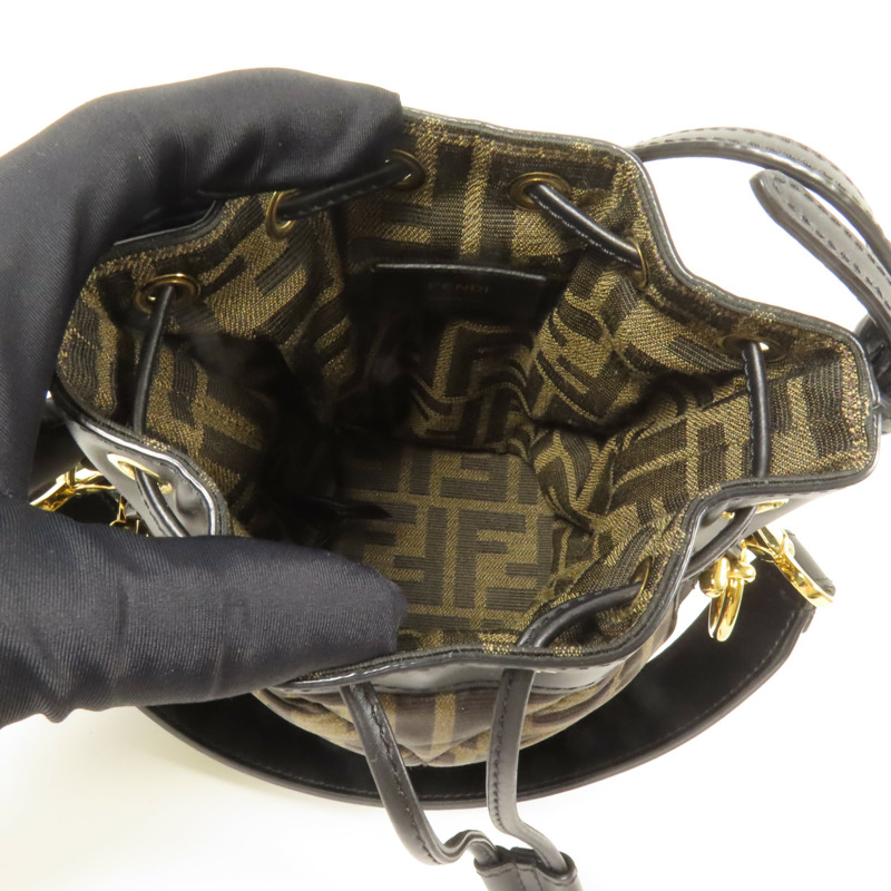 FENDI 帆布Mon Tresor金扣手挽肩背兩用袋-4