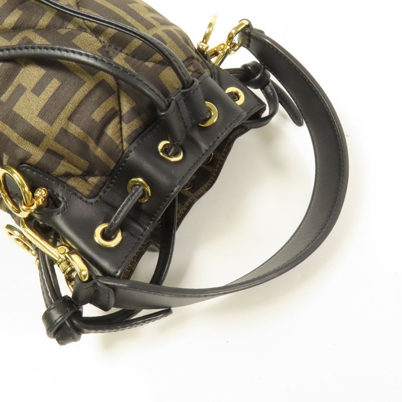 FENDI 帆布Mon Tresor金扣手挽肩背兩用袋-9