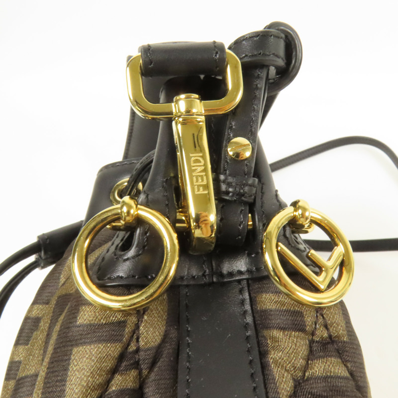 FENDI 帆布Mon Tresor金扣手挽肩背兩用袋-11