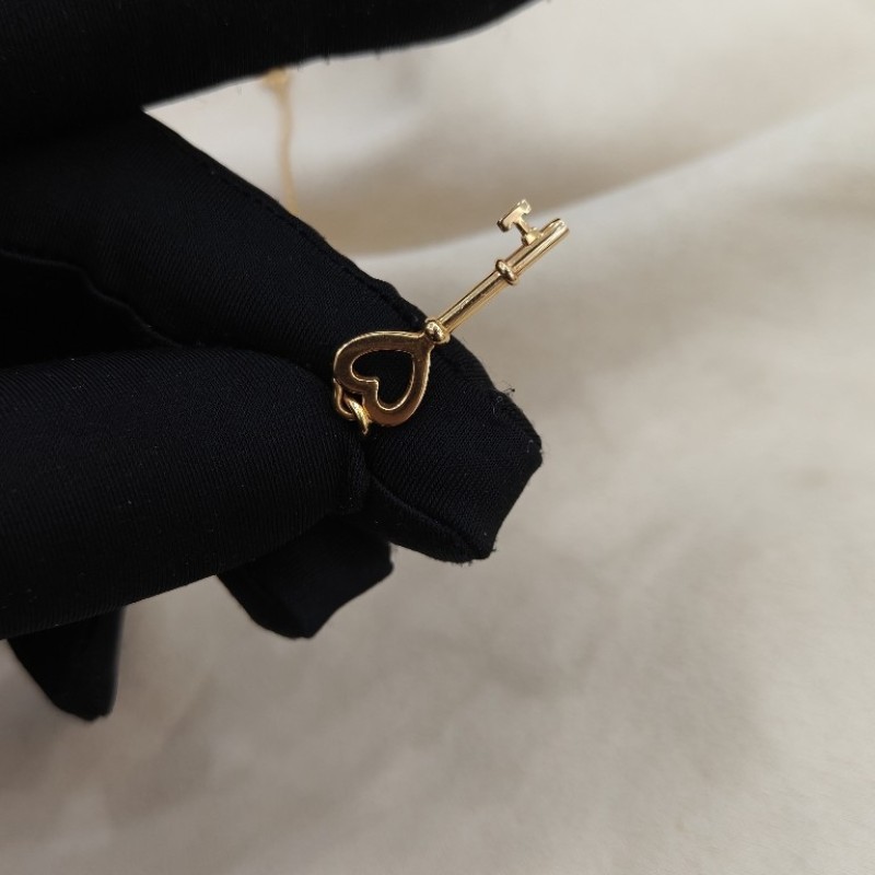 Tiffany/蒂芙尼 keys系列18k玫瑰金小號愛心鑰匙項鍊-7