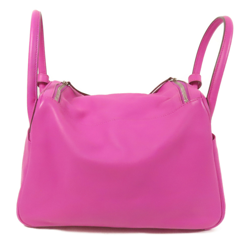 HERMES Swift/Epsom皮革Lindy 30銀扣手挽肩背兩用袋Magnolia-1