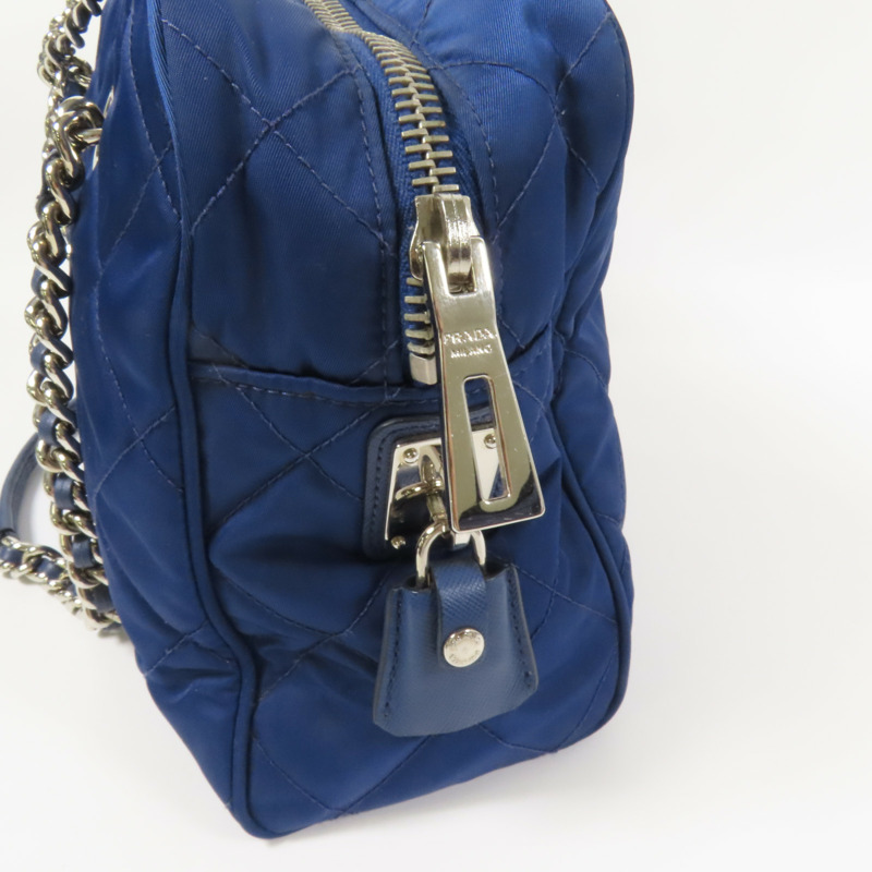 PRADA 尼龍Shoulder Bag銀扣肩背袋-7