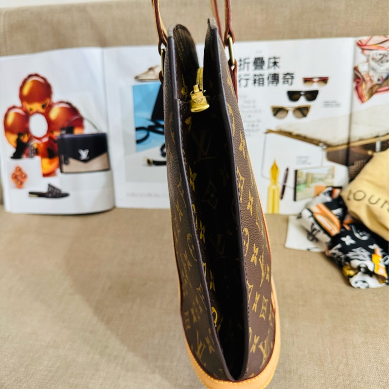 ✨售 二手真品 LV M51102經典老花Monogram Babylone 手提包 扇貝包 肩背包 購物包-15