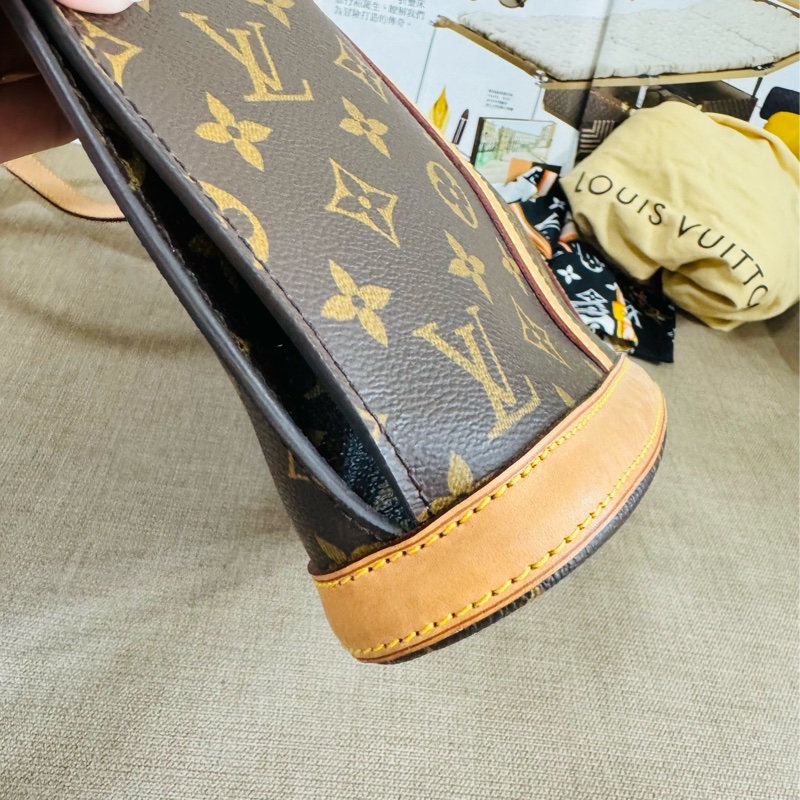 ✨售 二手真品 LV M51102經典老花Monogram Babylone 手提包 扇貝包 肩背包 購物包-18