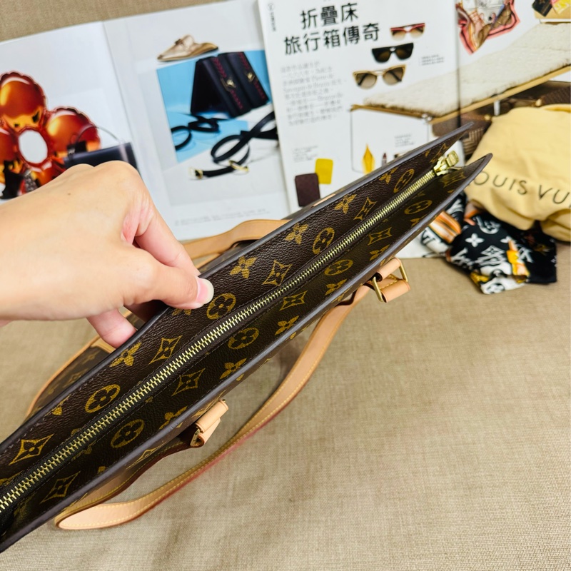 ✨售 二手真品 LV M51102經典老花Monogram Babylone 手提包 扇貝包 肩背包 購物包-27