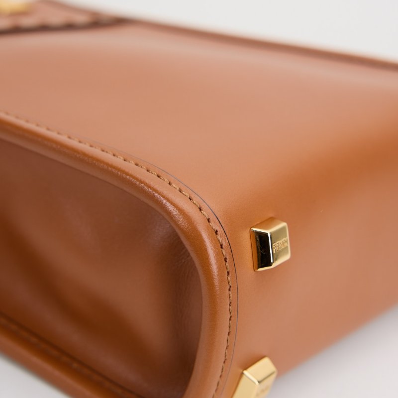二手Fendi sunshine mini tote/棕色-7
