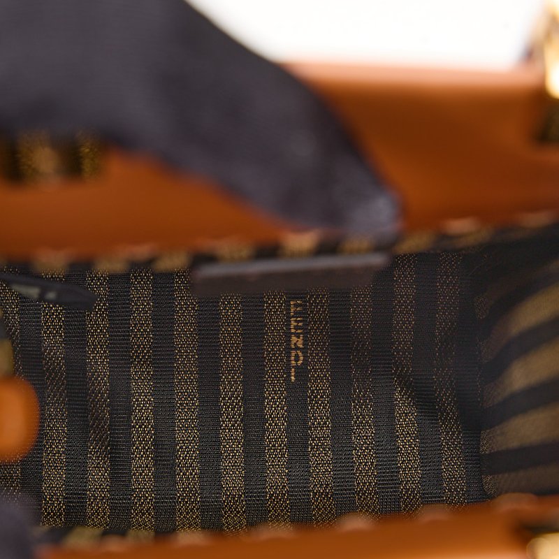 二手Fendi sunshine mini tote/棕色-18