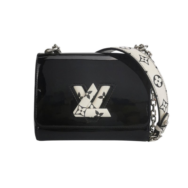 Louis Vuitton (LV) Twist 小號 漆皮 撞色 LV 旋轉 鎖扣 單肩包-0