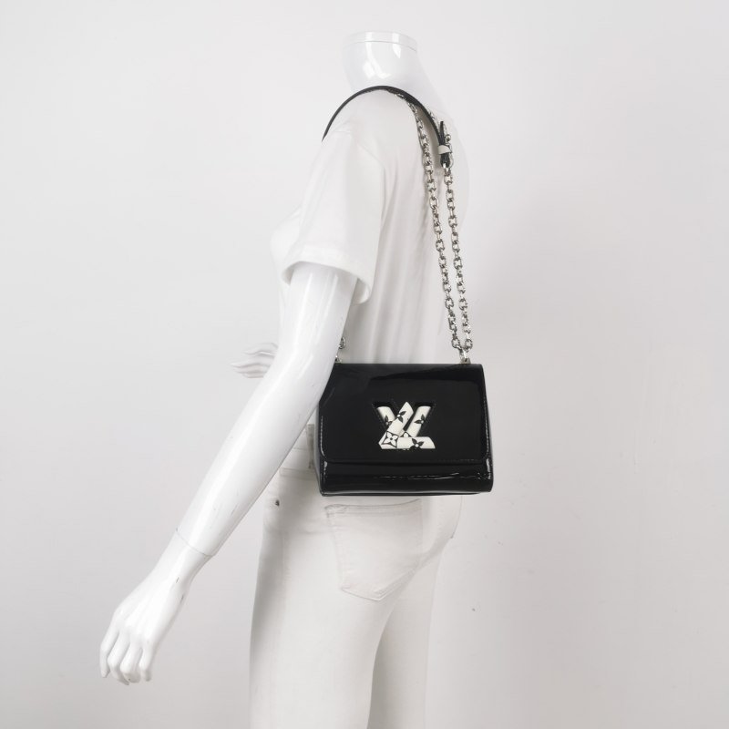 Louis Vuitton (LV) Twist 小號 漆皮 撞色 LV 旋轉 鎖扣 單肩包-1
