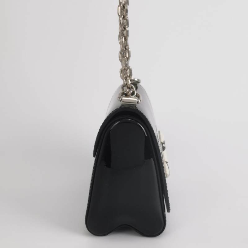 Louis Vuitton (LV) Twist 小號 漆皮 撞色 LV 旋轉 鎖扣 單肩包-3