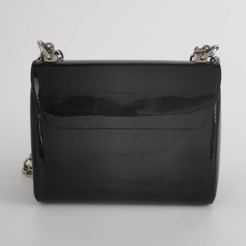 Louis Vuitton (LV) Twist 小號 漆皮 撞色 LV 旋轉 鎖扣 單肩包-4