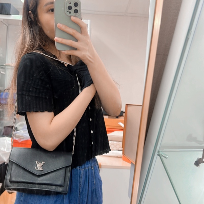 Lv mylockme pochette / 黑銀 woc-12
