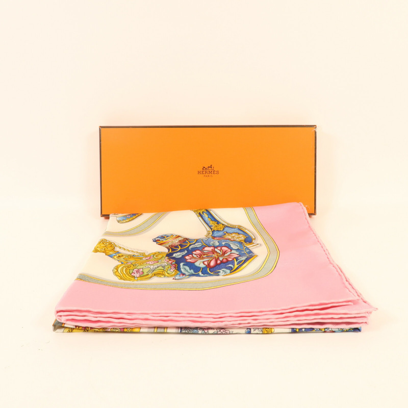 HERMES 絲質90 x 90Scarf絲巾-10