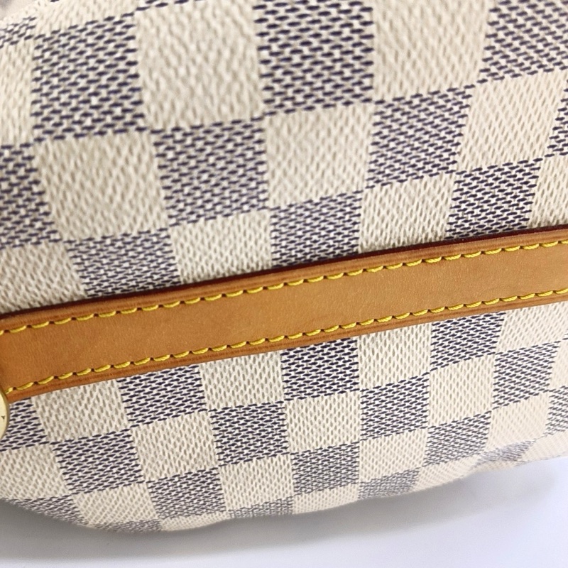 LV Speedy30 白棋盤格 枕頭包 手提包 肩背包-14